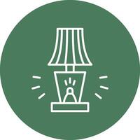 Lamp Line Multi Circle Icon vector