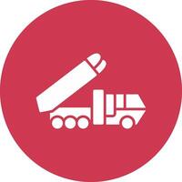 Truck Glyph Multi Circle Icon vector