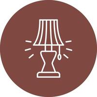 Lamp Line Multi Circle Icon vector