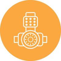 Head Light Line Multi Circle Icon vector