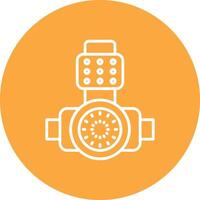 Head Light Line Multi Circle Icon vector