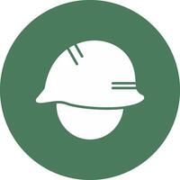 Helmet Glyph Multi Circle Icon vector