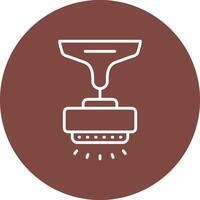 Lamp Line Multi Circle Icon vector