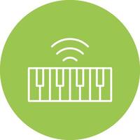 Keyboard Line Multi Circle Icon vector
