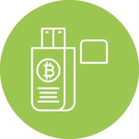 Bitcoin Drive Line Multi Circle Icon vector