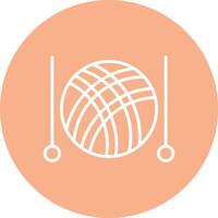 Knitting Line Multi Circle Icon vector