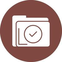 Folder Glyph Multi Circle Icon vector