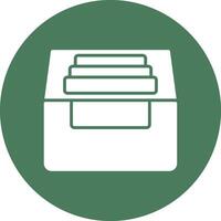 Archive Glyph Multi Circle Icon vector