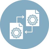 File Management Glyph Multi Circle Icon vector