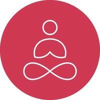 Yoga Line Multi Circle Icon vector