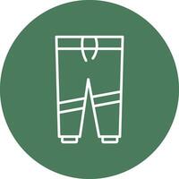 Trousers Line Multi Circle Icon vector