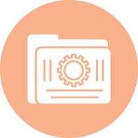 Folder Management Glyph Multi Circle Icon vector