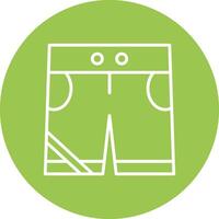 Shorts Line Multi Circle Icon vector