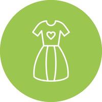 Dress Line Multi Circle Icon vector