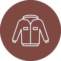 chaqueta línea multi circulo icono vector