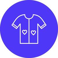 Shirt Line Multi Circle Icon vector