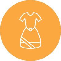 Dress Line Multi Circle Icon vector