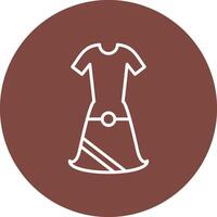 Dress Line Multi Circle Icon vector