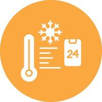 Temperature Control Glyph Multi Circle Icon vector