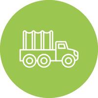 Truck Line Multi Circle Icon vector