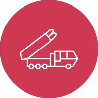 Truck Line Multi Circle Icon vector