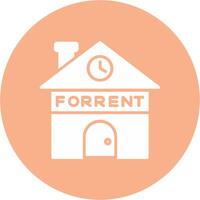 Home For Rent Glyph Multi Circle Icon vector