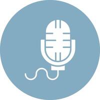 Microphone Glyph Multi Circle Icon vector