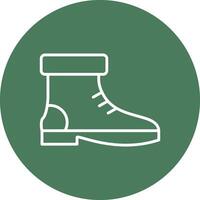 Boot Line Multi Circle Icon vector