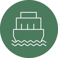 Port Line Multi Circle Icon vector