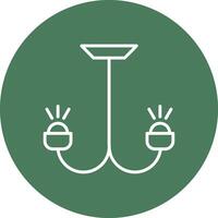 Chandelier Line Multi Circle Icon vector