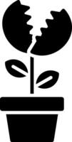 Venus Flytrap Glyph Icon vector