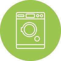 Tumble Dryer Line Multi Circle Icon vector