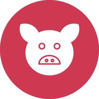 Pig Glyph Multi Circle Icon vector