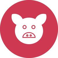 Pig Glyph Multi Circle Icon vector