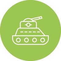 tanque línea multi circulo icono vector