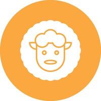 Sheep Glyph Multi Circle Icon vector