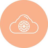 Cloud Line Multi Circle Icon vector