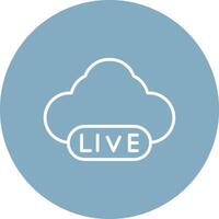 Cloud Line Multi Circle Icon vector