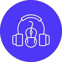 Headset Line Multi Circle Icon vector