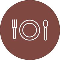 Cutlery Line Multi Circle Icon vector