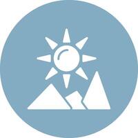 Sun Glyph Multi Circle Icon vector