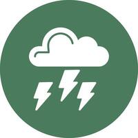 Lightning Glyph Multi Circle Icon vector