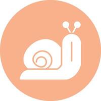 Snail Glyph Multi Circle Icon vector