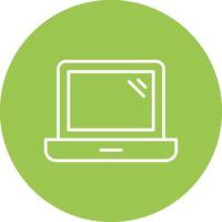 Laptop Line Multi Circle Icon vector