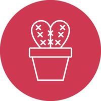 Cactus Line Multi Circle Icon vector