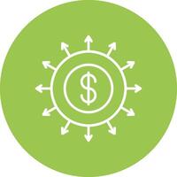 Budget Spending Line Multi Circle Icon vector