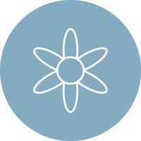 Amaryllis Line Multi Circle Icon vector