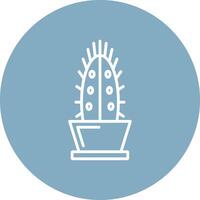 Cactus Line Multi Circle Icon vector