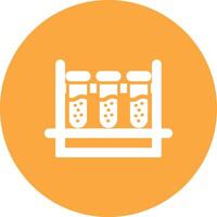 Test Tubes Glyph Multi Circle Icon vector