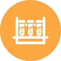 Test Tubes Glyph Multi Circle Icon vector